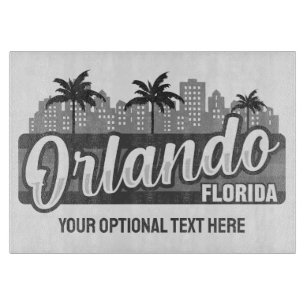 Benutzerdefinierter Text Orlando Florida Schneidebrett