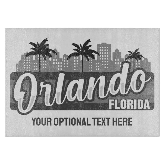 Benutzerdefinierter Text Orlando Florida Schneidebrett (Vorderseite)