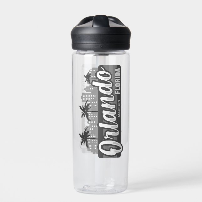 Benutzerdefinierter Text Orlando Florida Trinkflasche (Vorderseite)
