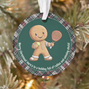 🎾 🎄 benutzerdefinierter Text, Padel Powered Chri Ornament