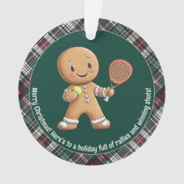 🎾 🎄 benutzerdefinierter Text, Padel Powered Chri Ornament