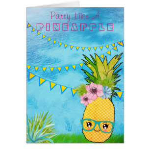 Benutzerdefinierter Text / Party Ananas Kawaii Sum
