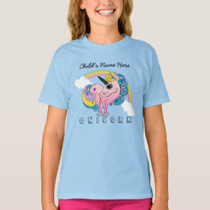 Benutzerdefinierter Text/ Pastel Unicorn Hübsche R T-Shirt