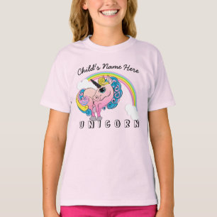 Benutzerdefinierter Text/ Pastel Unicorn Hübsche R T-Shirt