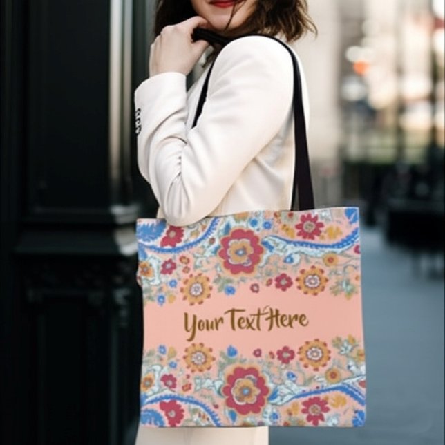 Benutzerdefinierter Text Personalisiert floral Vin (Von Creator hochgeladen)