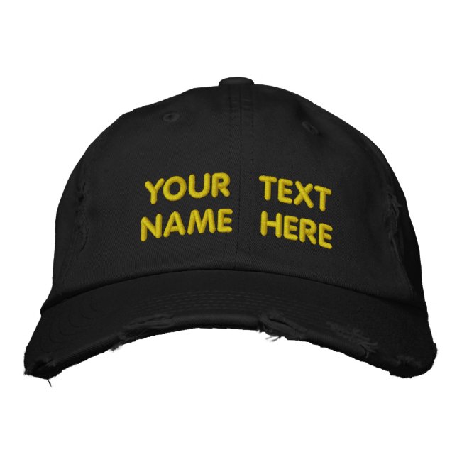 Benutzerdefinierter Text Personalisiert mit der be Bestickte Baseballkappe (Vorderseite)