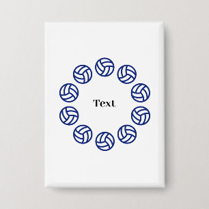 Benutzerdefinierter Text Personalisierter Volleyba Button