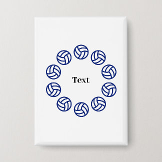 Benutzerdefinierter Text Personalisierter Volleyba Button