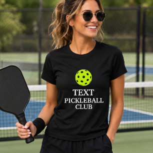 Benutzerdefinierter Text Pickleball Club T-Shirt