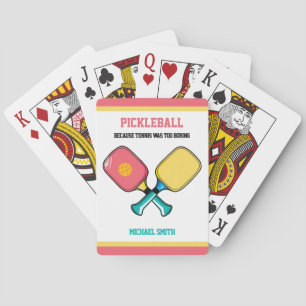 Benutzerdefinierter Text Pickleball-Paddel Spielkarten