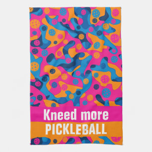 Benutzerdefinierter Text Pickleball-Party-Camoufla Geschirrtuch