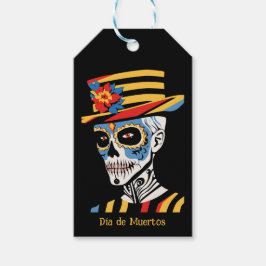 Benutzerdefinierter Text 💀 Pop Art Calavera Geschenkanhänger