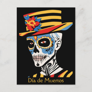 Benutzerdefinierter Text 💀 Pop Art Calavera Postkarte