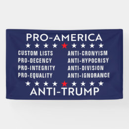 Benutzerdefinierter Text Pro-Amerika-Anti-Trump Banner