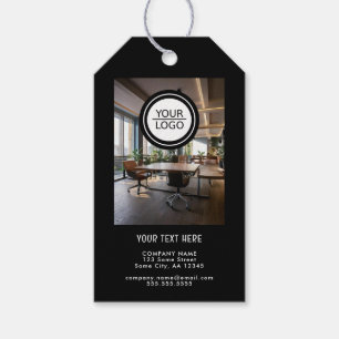 Benutzerdefinierter Text-QR-Code Foto für Unterneh Geschenkanhänger