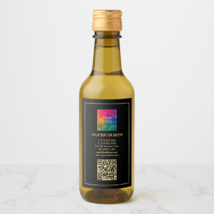Benutzerdefinierter Text QR-Code Logo-Mini hochlad Weinetikett