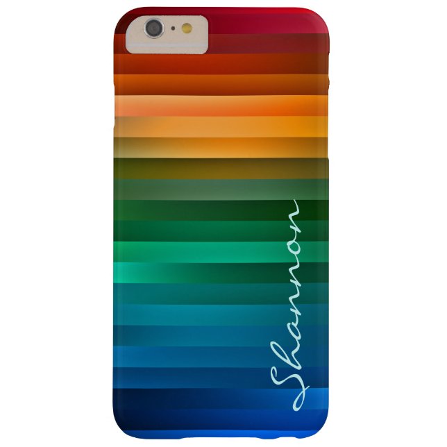 Benutzerdefinierter Text Rainbow Stripe iPhone 6 G Case-Mate iPhone Hülle (Rückseite)