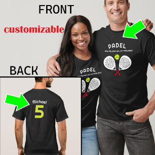 Benutzerdefinierter Text, Real Padel Player T-Shir T-Shirt