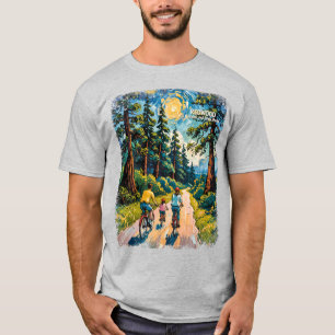 Benutzerdefinierter Text Redwood Forest Familienra T-Shirt