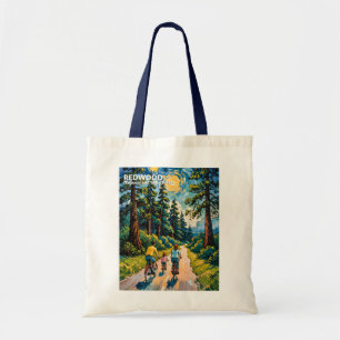 Benutzerdefinierter Text Redwood Forest Familienra Tragetasche