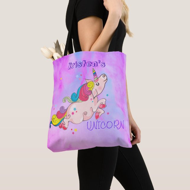 Benutzerdefinierter Text/Regenbogen Kawaii Einhorn (Von Nahem)