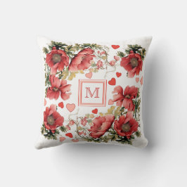 Benutzerdefinierter Text Romantische rosafarbene P Kissen