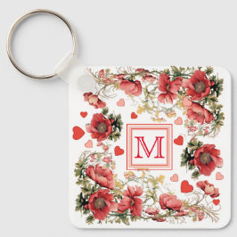 Benutzerdefinierter Text Romantische rosafarbene P Schlüsselanhänger