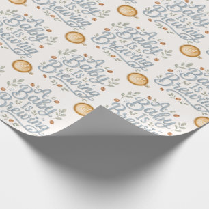 Benutzerdefinierter Text Rosa Wasserfarbe-Elefant- Geschenkpapier