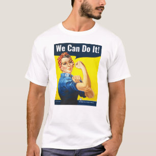 Benutzerdefinierter Text, Rosie the Riveter "We Ca T-Shirt