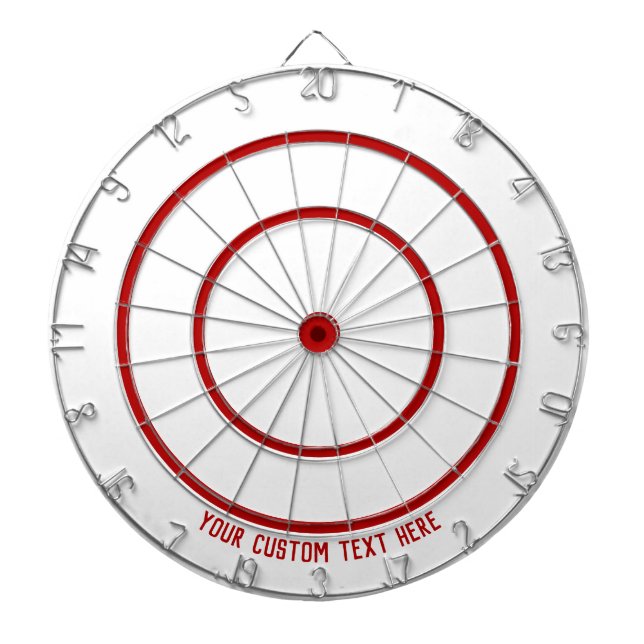 Benutzerdefinierter Text, rot, doppelte und dreifa Dartscheibe (vorne)