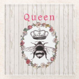 Benutzerdefinierter Text/ Rustikale Waldkronenbeer Glasuntersetzer