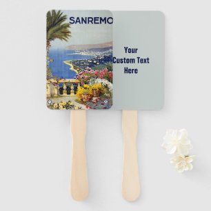 Benutzerdefinierter Text SanRemo Vintage Reisefan Fächer