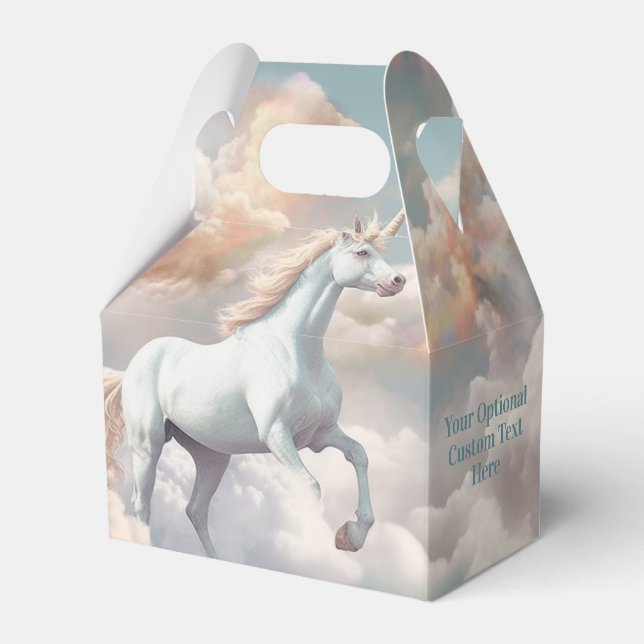 Benutzerdefinierter Text Schönes Einhorn Geschenkschachtel (Vorderseite)