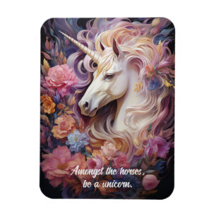 Benutzerdefinierter Text Schönes Einhorn Magnet
