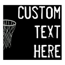 Benutzerdefinierter Text Schwarz/Weiß Basketball-P