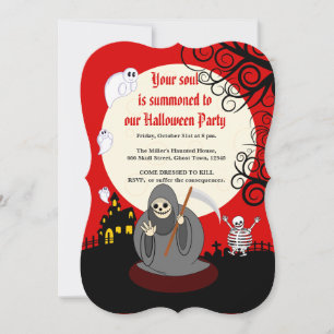 Benutzerdefinierter Text, seltsames Halloween "Gri Einladung