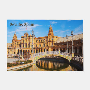 Benutzerdefinierter Text Sevilla Spanien Tür Fußmatte