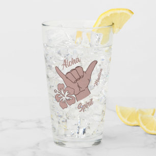 Benutzerdefinierter Text Shaka Glas