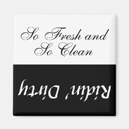 Benutzerdefinierter Text, so frisch und sauber/dre Magnet