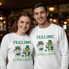 Benutzerdefinierter Text St. Patrick's Day Frosch Sweatshirt