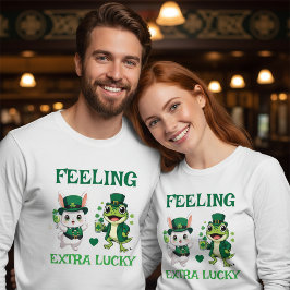 Benutzerdefinierter Text St. Patrick's Day Frosch Tri-Blend Shirt