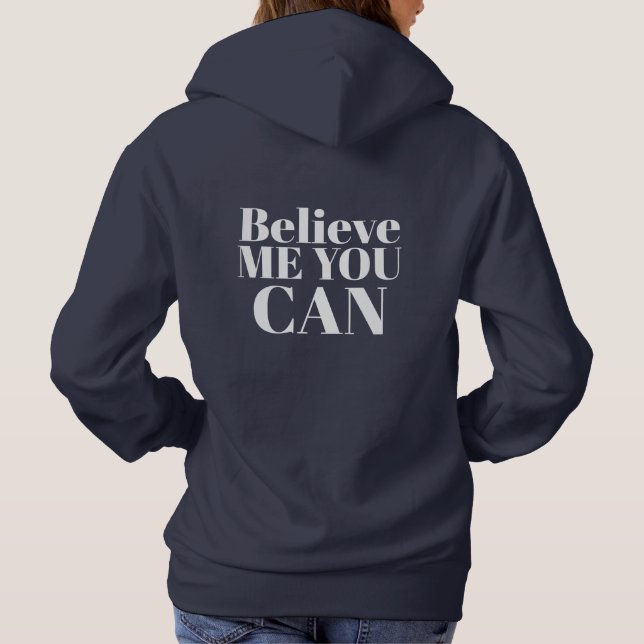 Benutzerdefinierter Text Stilvoll Moderne Minimal  Hoodie (Rückseite)