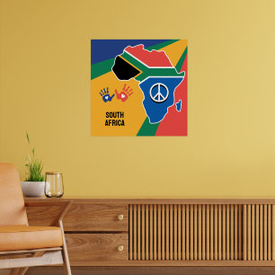 Benutzerdefinierter Text Südafrika Poster