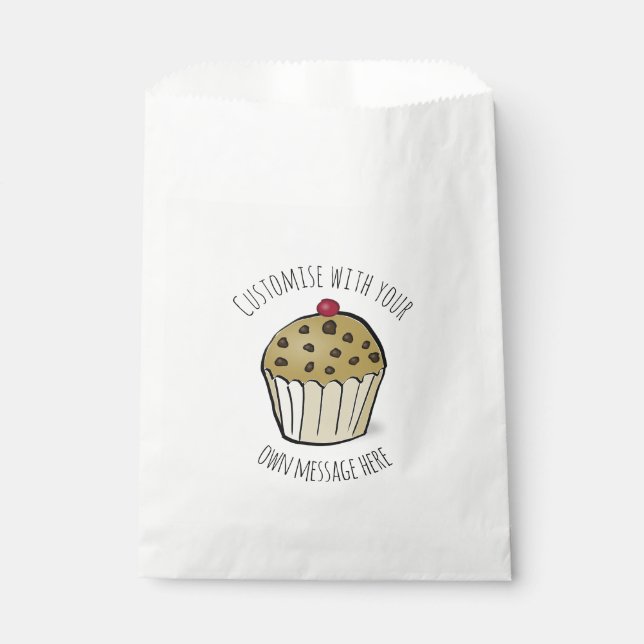 Benutzerdefinierter Text Süßer Mini-Muffin  Geschenktütchen (Vorderseite)