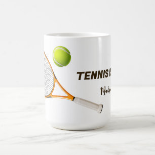 Benutzerdefinierter Text-Tennis Kaffeetasse
