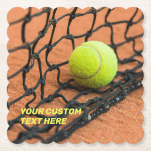 Benutzerdefinierter Text-Tennis Untersetzer
