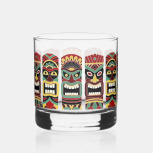 Benutzerdefinierter Text Tiki Totems Whiskyglas