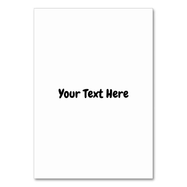 Benutzerdefinierter Text Tischnummer (Vorderseite)