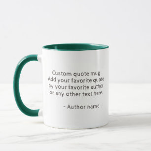 Benutzerdefinierter Text und Autorenname Tasse
