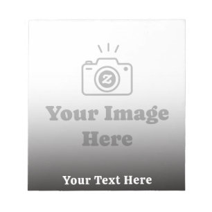 Benutzerdefinierter Text und Bild mit Farbverlauf Notizblock